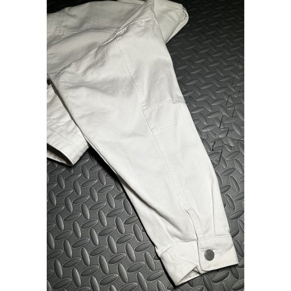 COPY - BLANKNYC Cropped Denim White women's 100% cotton oversize Jacket Size M - Picture 10 of 12